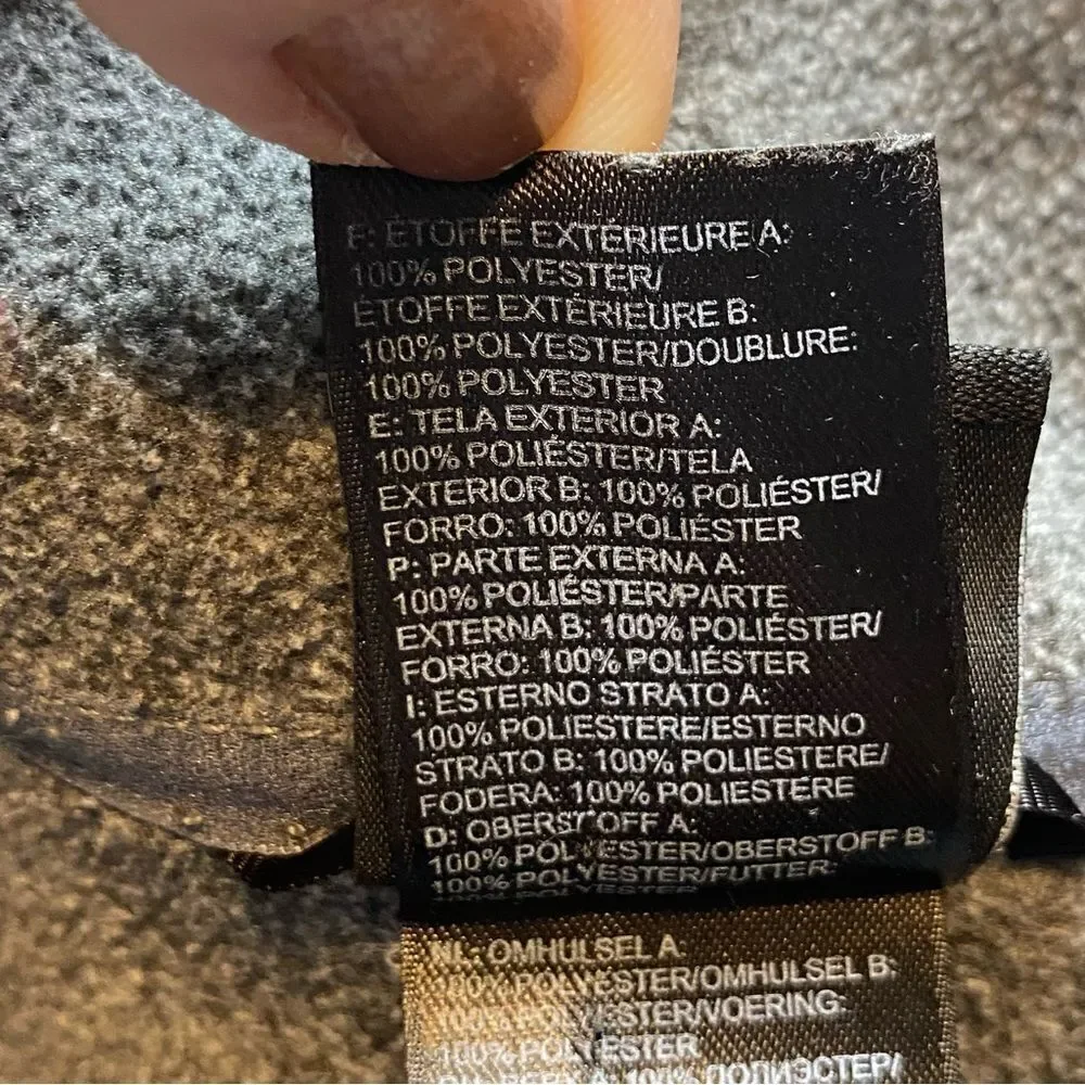The North Face Gray Fleece Jacket Size Medium